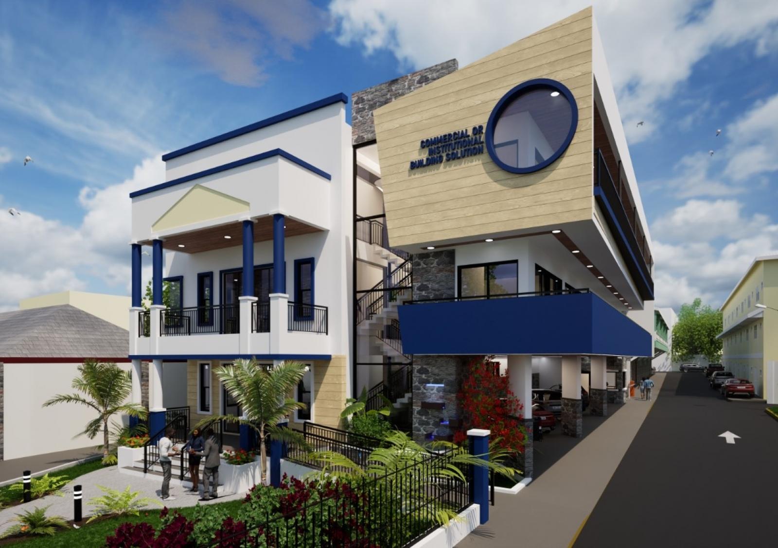 3D Concept of commercial or Institutional building solution